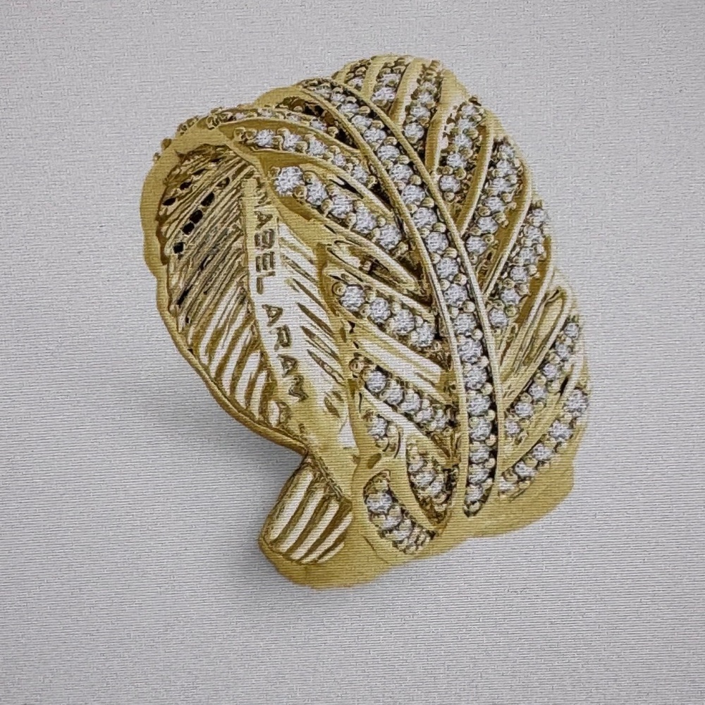 Anabel Aram Feather Pave Ring